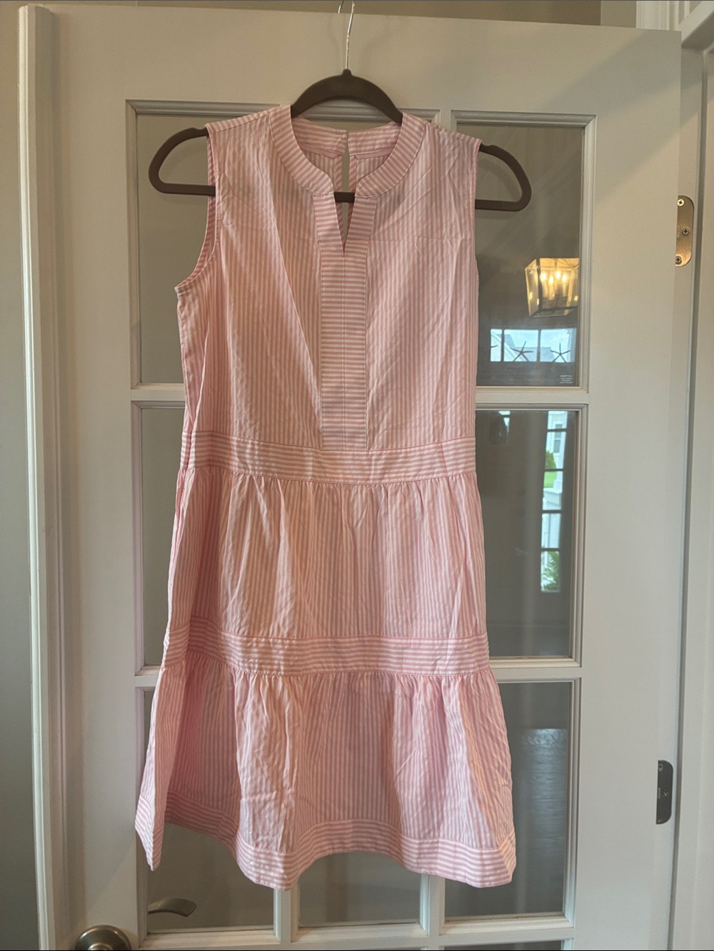 Vineyard Vines Pink and White Striped Shift Dress
